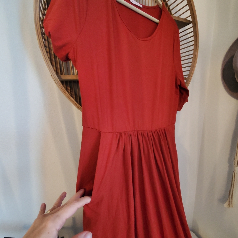 Burnt Orange maternity dress